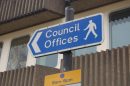 A sign saying council offices