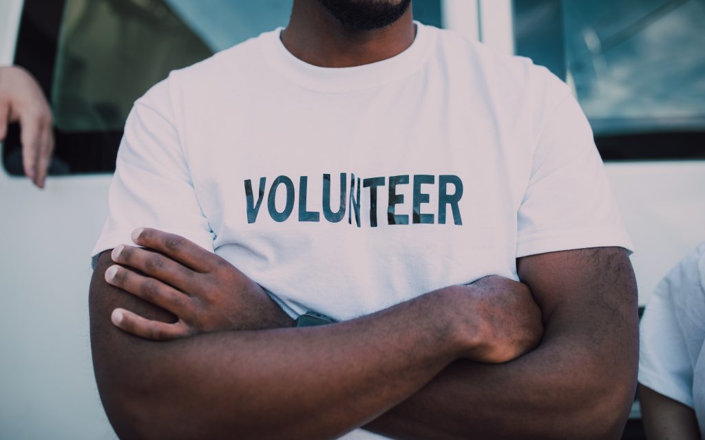 A t-shirt saying volunteer