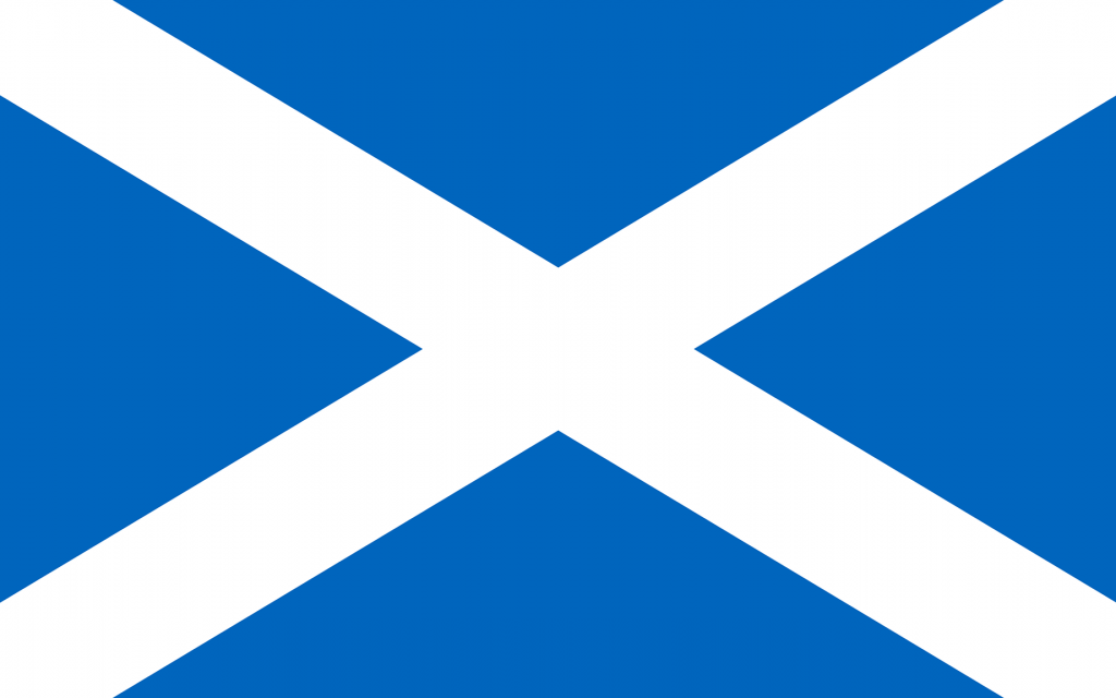 A flag of Scotland