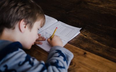 A child doing a test