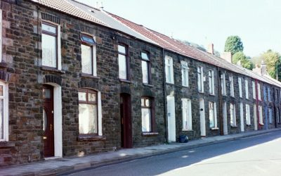 Terraced housing in Wales