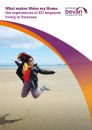 Girl jumping on Swansea beach