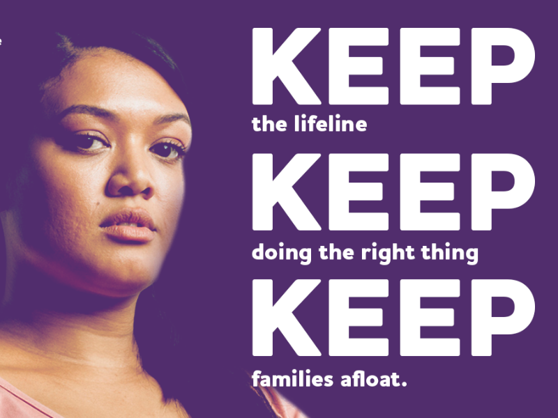 A keep the lifeline poster