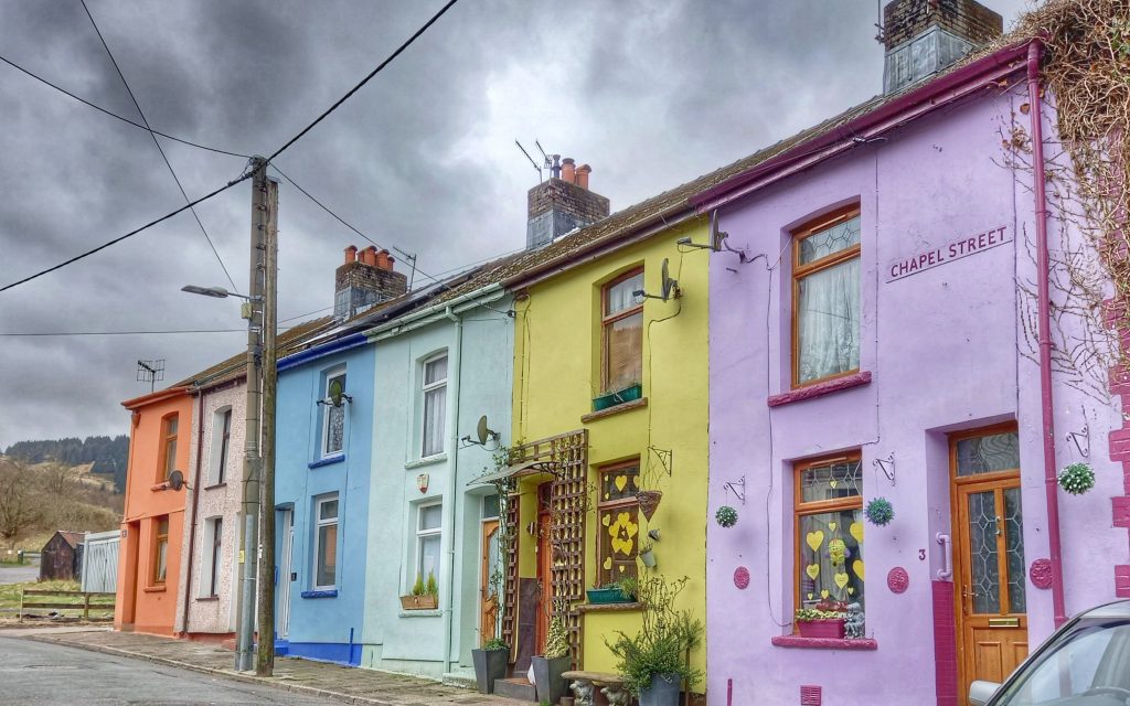 Some brightly coloured houses