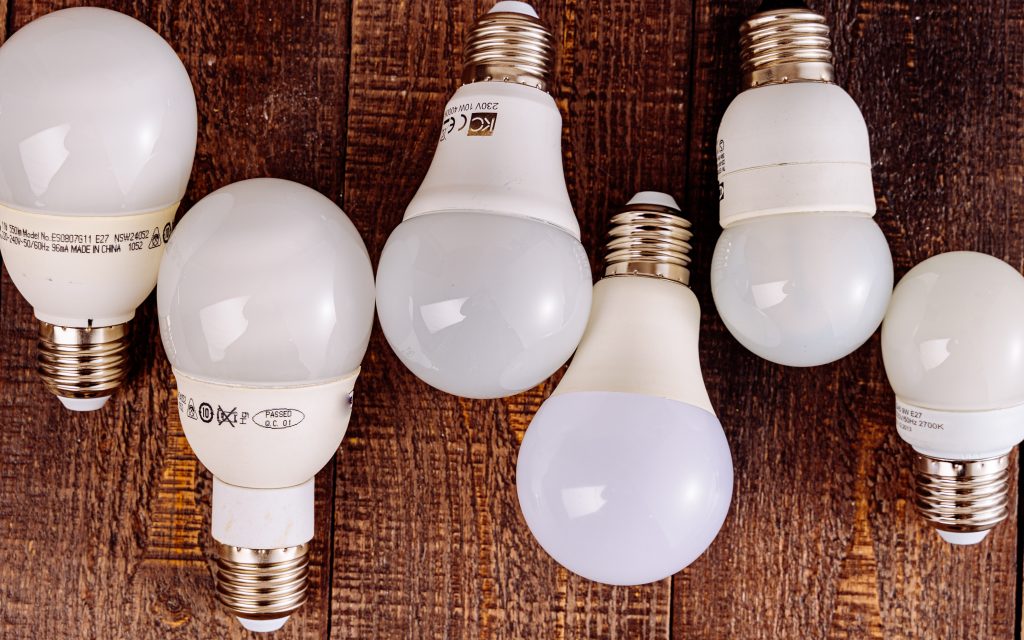 Image of white light bulbs