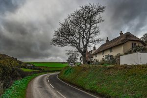 House by side of road